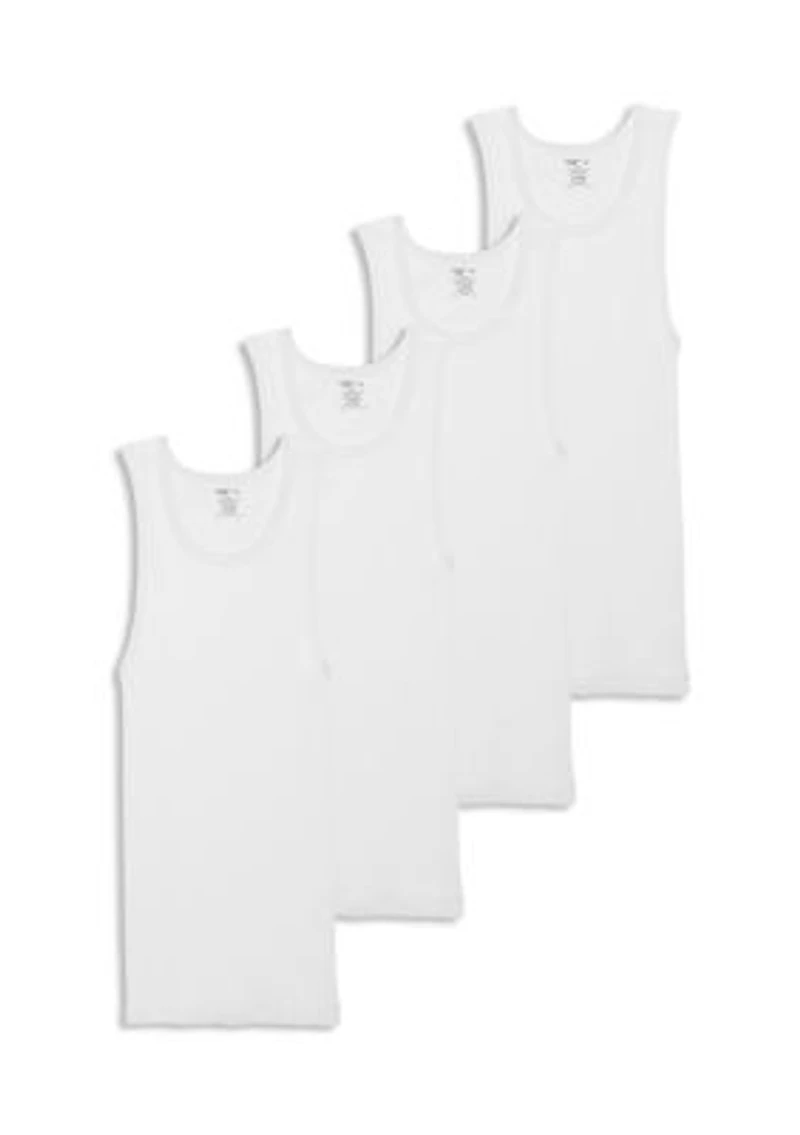 Cotton A-Shirt Tank - 4 Pack