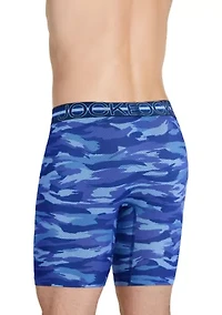 Stability Pouch Microfiber Stretch 9" Long Leg Boxer Briefs - 3 Pack