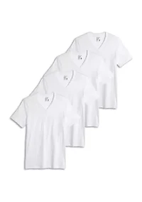 Men’s Classic V-Neck Tees-3 Pack +1 Bonus Shirt