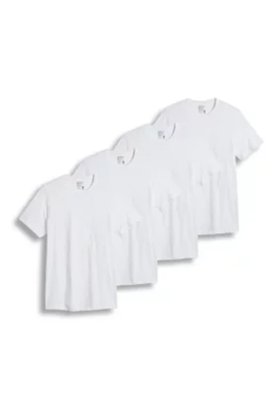 Men’s Classic Crewneck Tees- 3 Pack + 1 Bonus Shirt