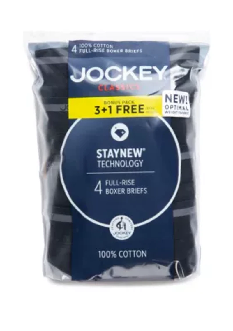 Men’s Classic Boxer Brief-3 pack + 1 Bonus Pair