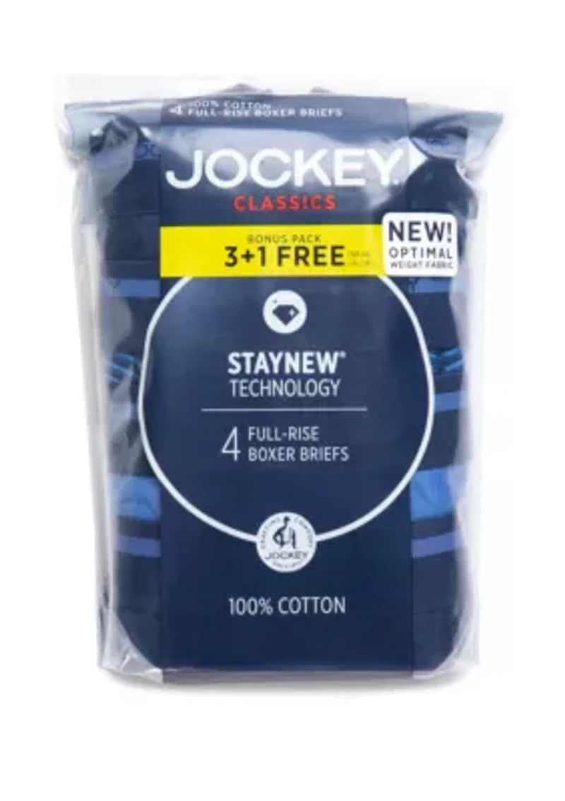 Men’s Classic Boxer Brief-3 pack + 1 Bonus Pair