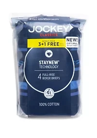 Men’s Classic Boxer Brief-3 pack + 1 Bonus Pair