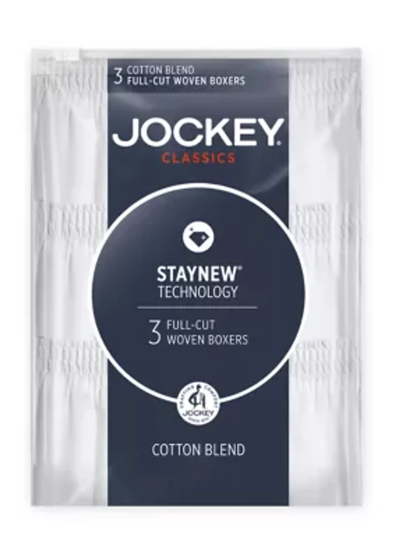 Classics Full Cut Boxers - 3 Pack