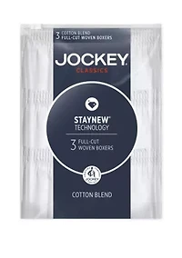 Classics Full Cut Boxers - 3 Pack