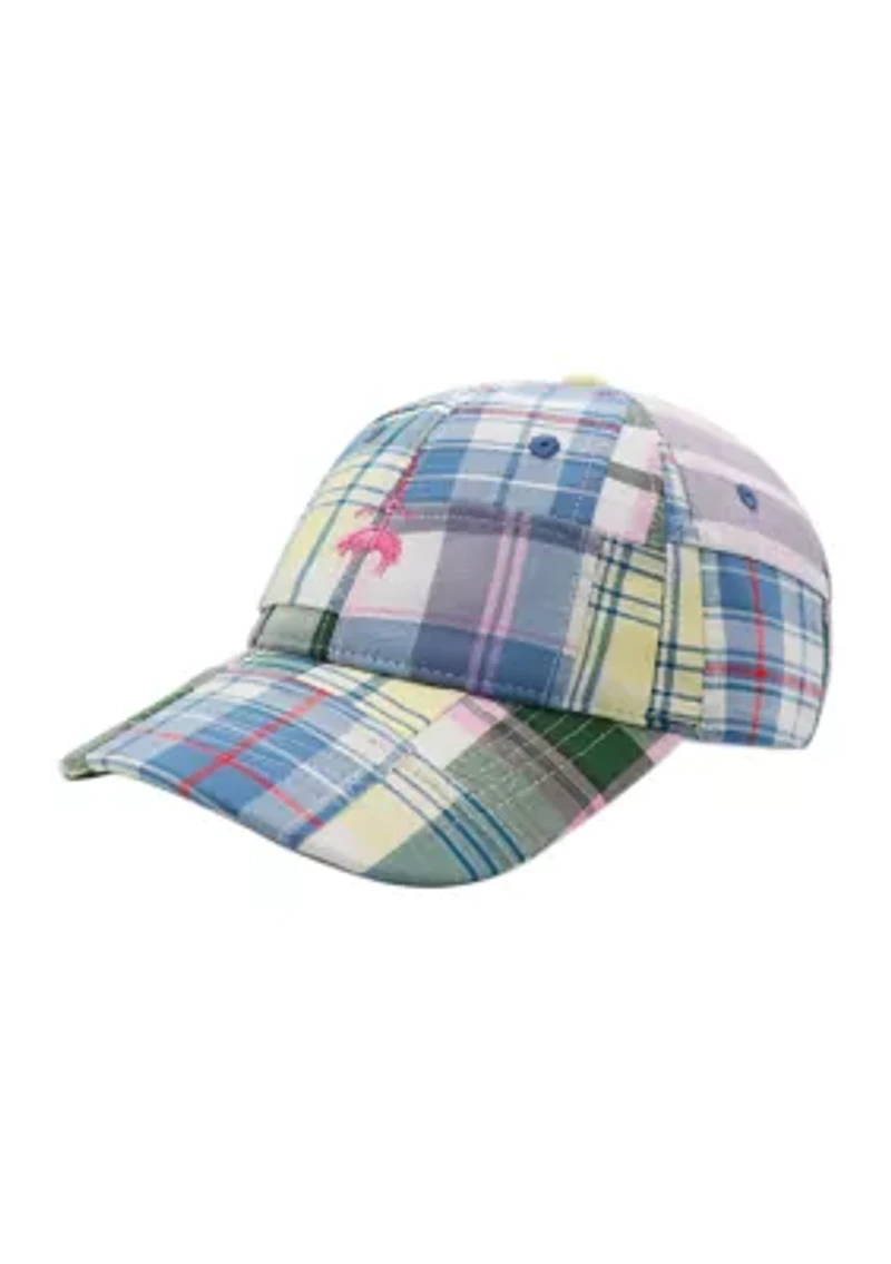 Patched Madras Baseball Hat