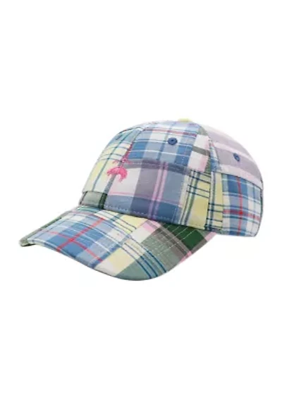 Patched Madras Baseball Hat