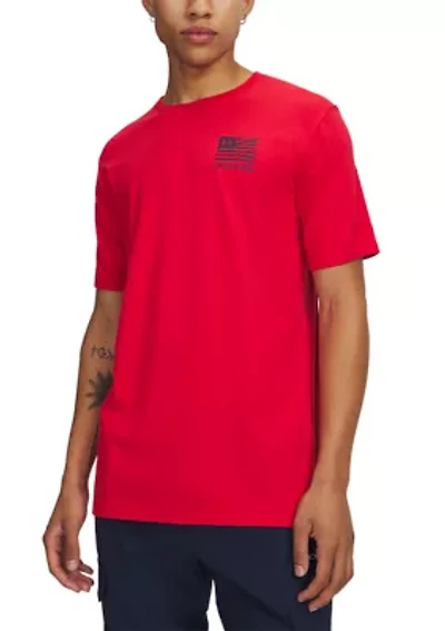 Big & Tall Men's Freedom Flag USA T-Shirt