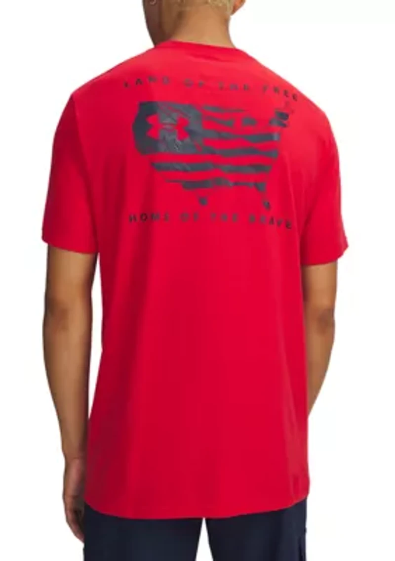 Big & Tall Men's Freedom Flag USA T-Shirt