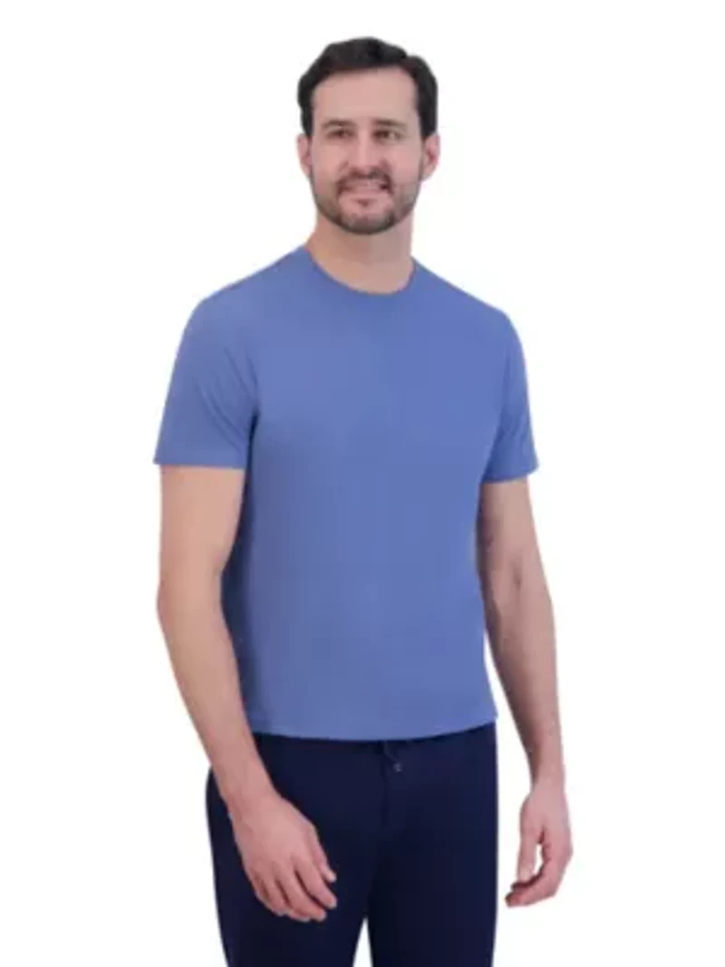 Hanes Mens 2-Piece Pajama Set with Short Sleeves