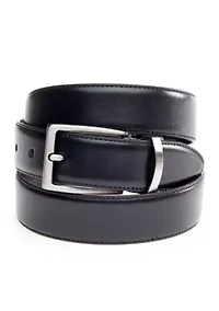 1.25-in. Leather Reversible Brushed Nickle Belt