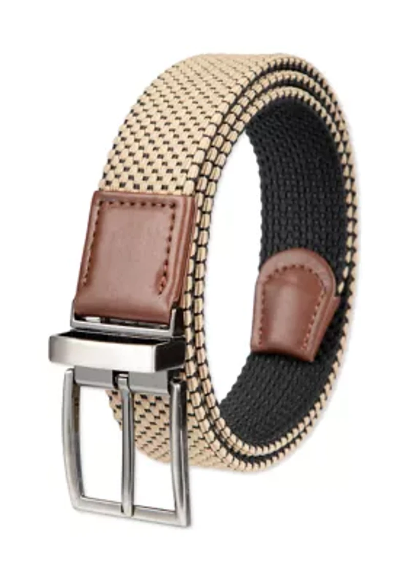 Stretch Reversible Fabric Web Belt