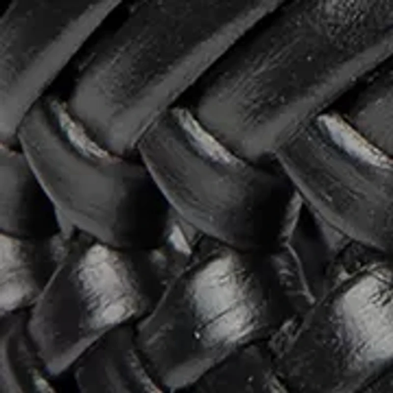 Laced Double Weave Leather Braided Belt