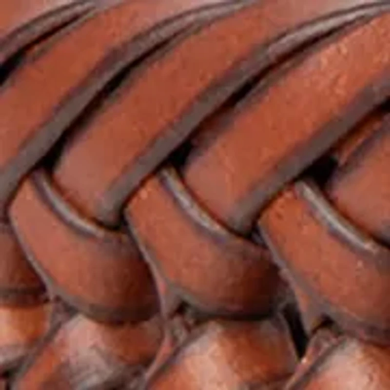 Laced Double Weave Leather Braided Belt