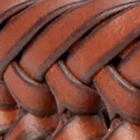 Laced Double Weave Leather Braided Belt