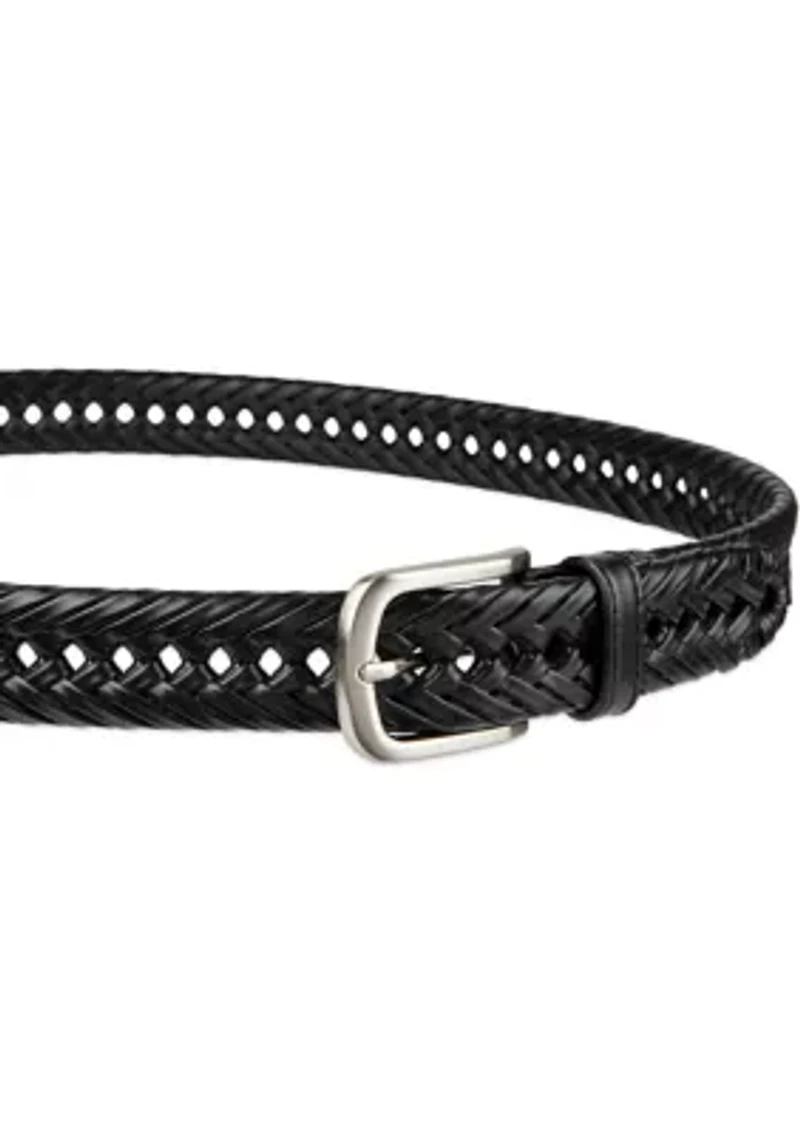 Laced Double Weave Leather Braided Belt