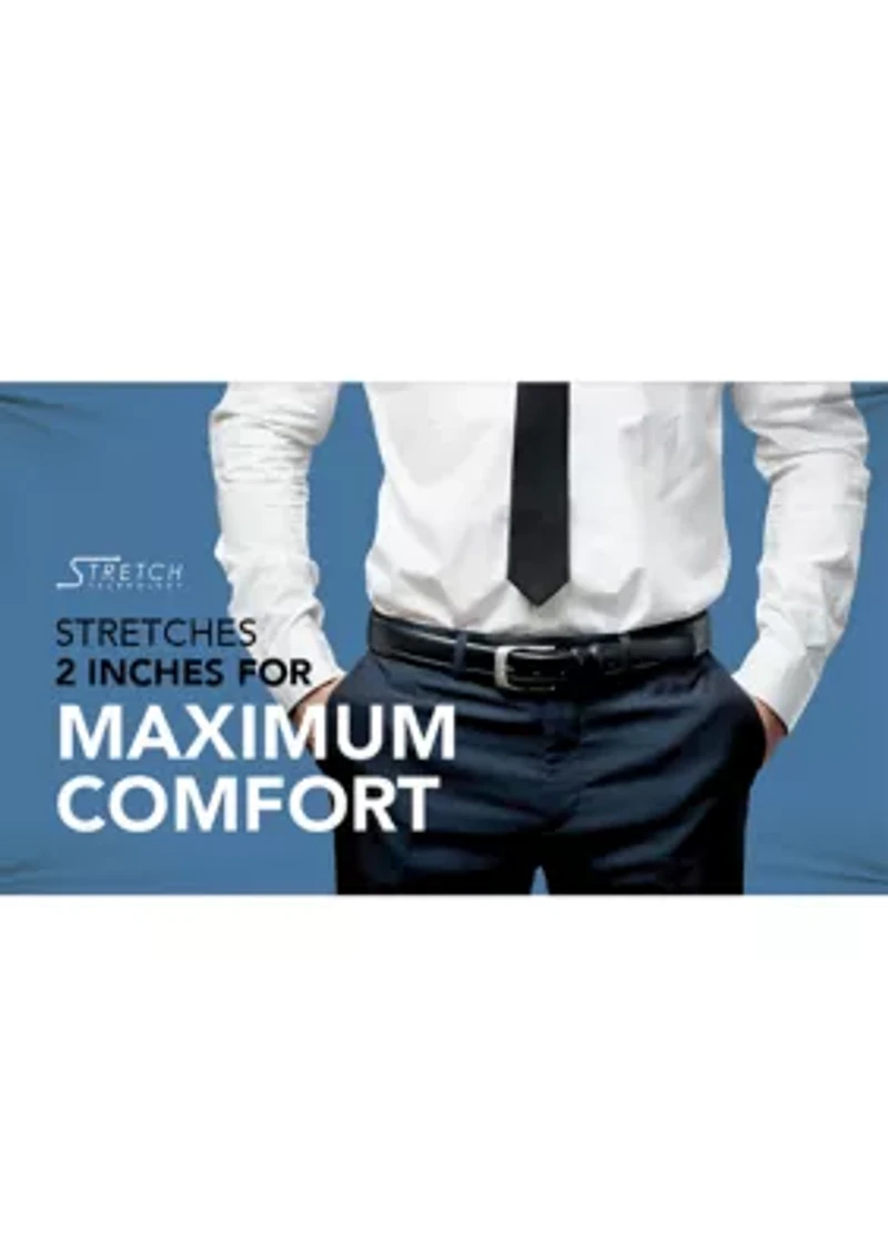 Big & Tall Stretch Reverse Men's Leather Belt