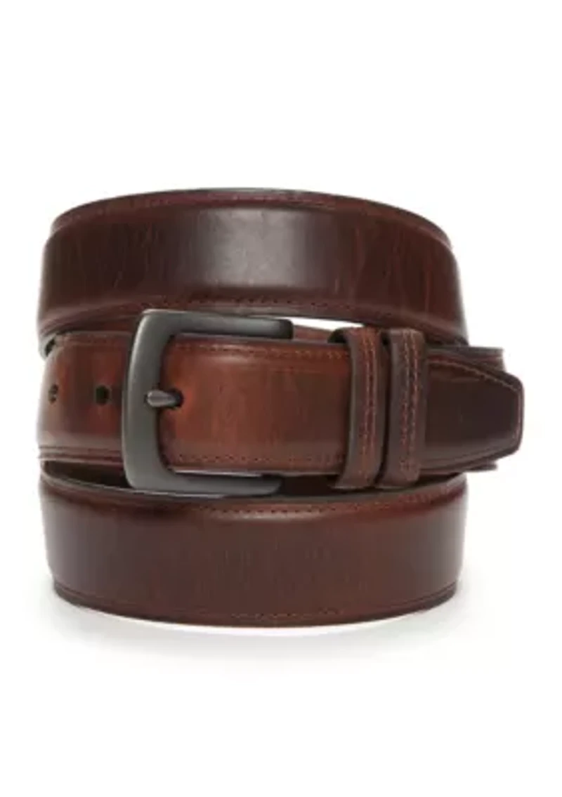 Big & Tall Dropped Edge With Crease Casual Belt