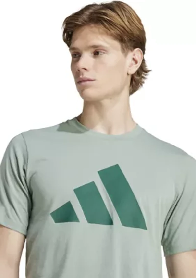 Three Stripe Logo Front Graphic T-Shirt