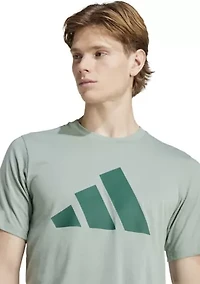 Three Stripe Logo Front Graphic T-Shirt