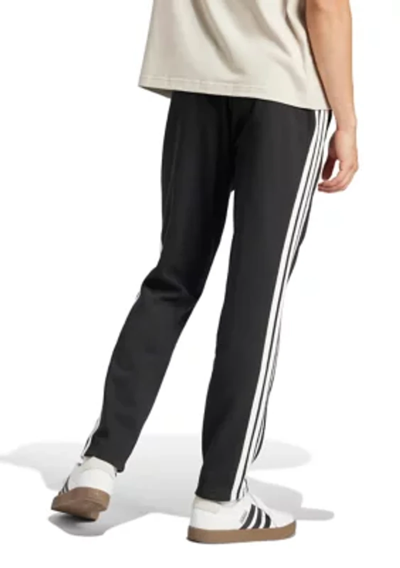 Essentials 3-Stripes Fleece Pants with Open Hem
