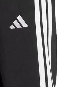 Essentials 3-Stripes Fleece Pants with Open Hem