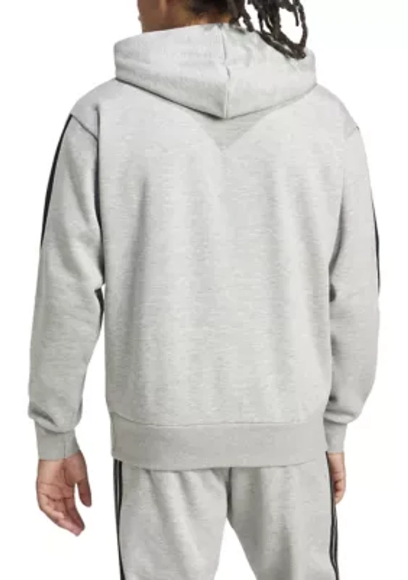 Essentials 3-Stripes Fleece Hoodie