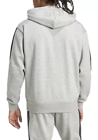 Essentials 3-Stripes Fleece Hoodie