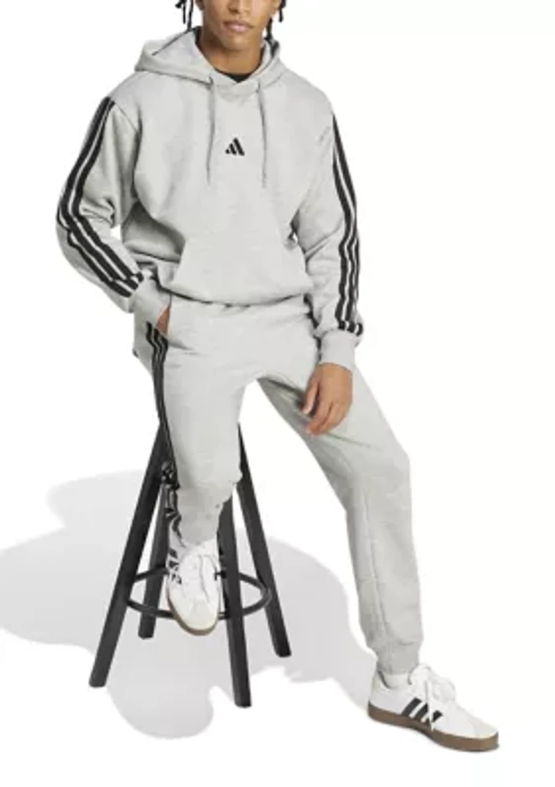 Essentials 3-Stripes Fleece Hoodie