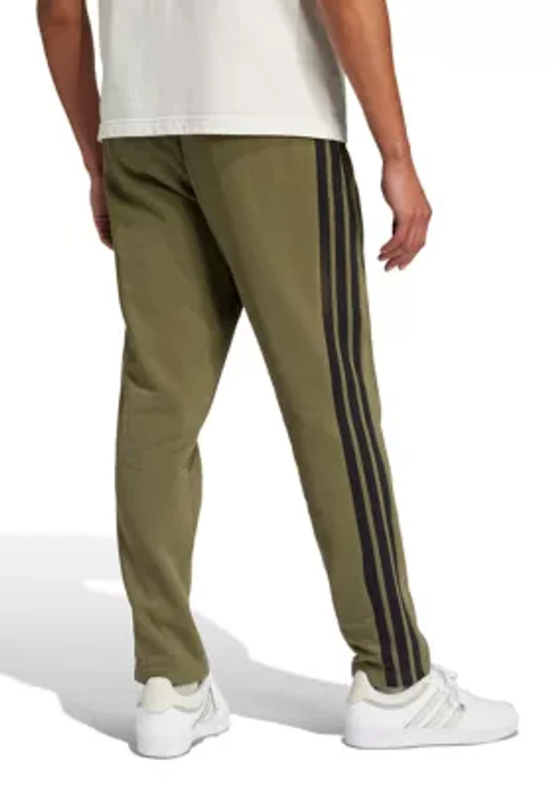 Essentials 3 Stripe Open Bottom Fleece Pants