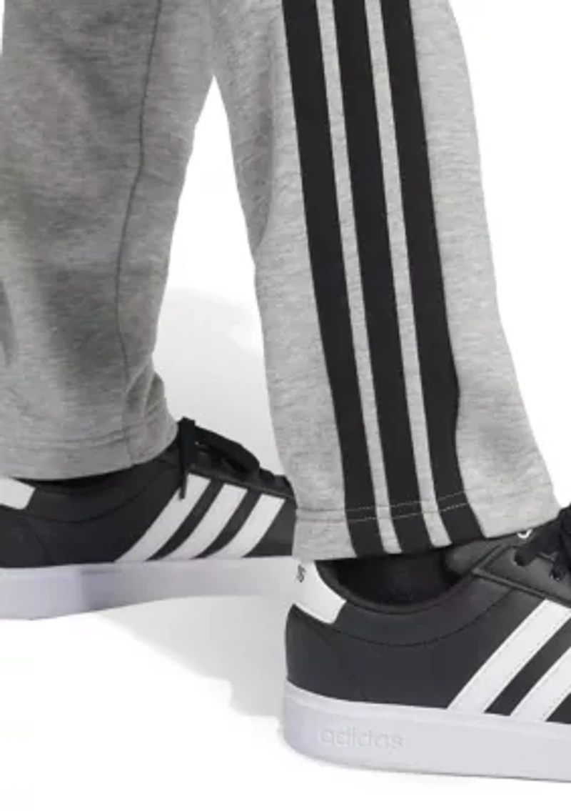 Essentials 3-Stripes Open Hem Fleece Pants