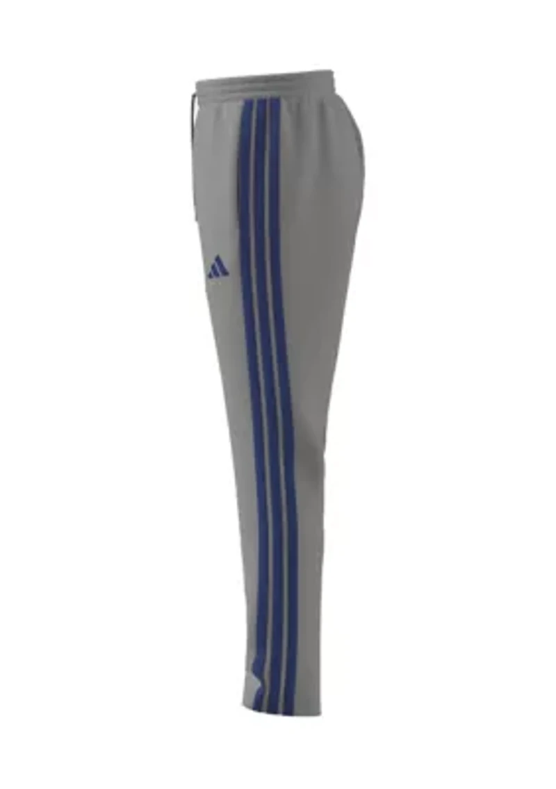 Essentials 3 Stripe Open Bottom Fleece Pants