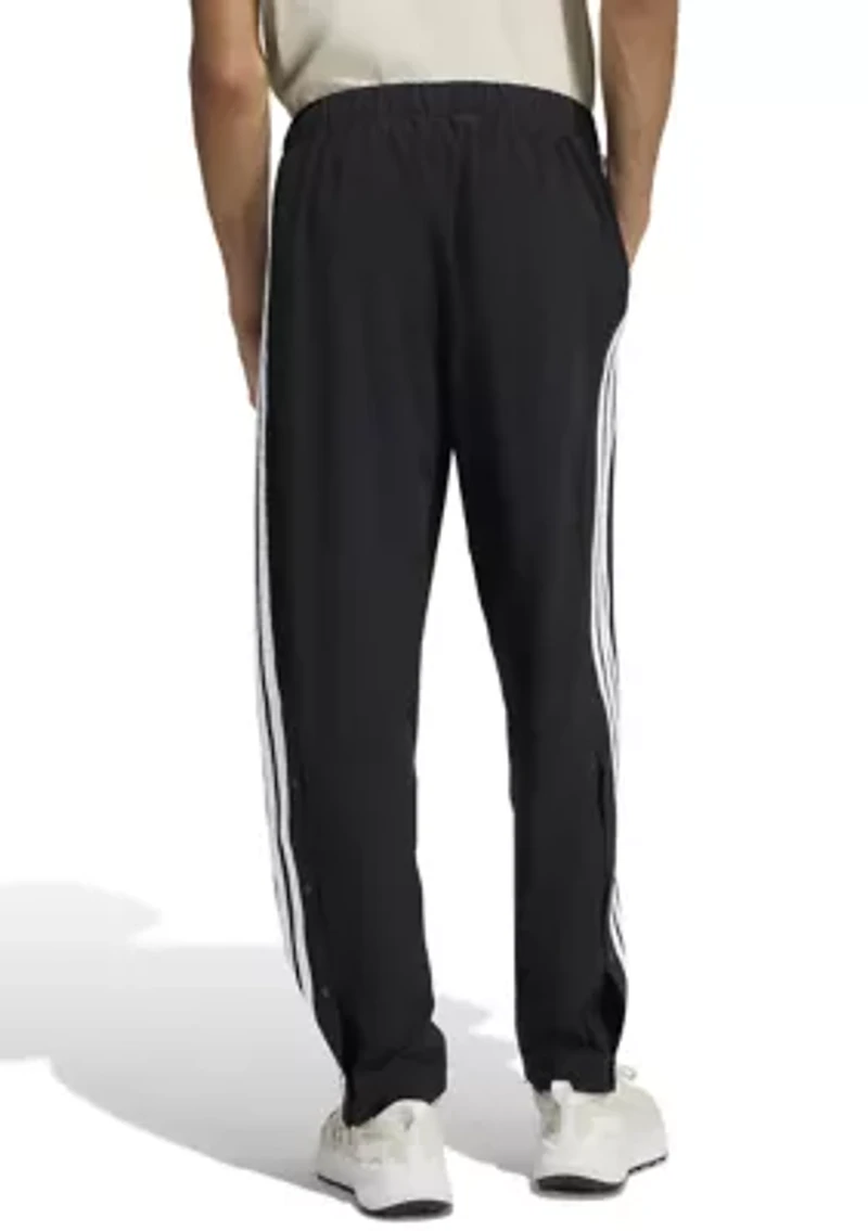Men's 3 Stripes Regular Fit Snap Woven Track Pant