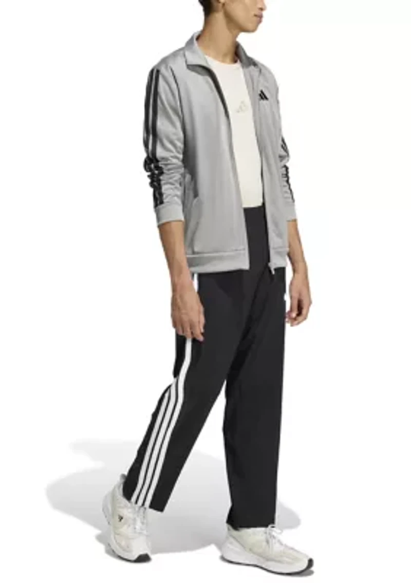 Men's 3 Stripes Regular Fit Snap Woven Track Pant