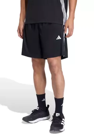 Workout Essentials Base 3-Stripes Pique 9" Shorts