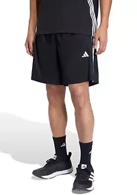 Workout Essentials Base 3-Stripes Pique 9" Shorts