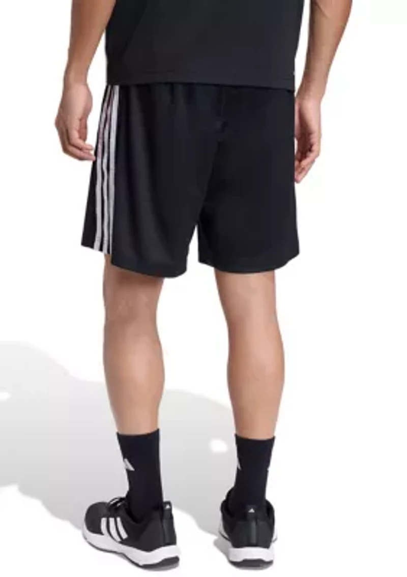 Workout Essentials Base 3-Stripes Pique 9" Shorts