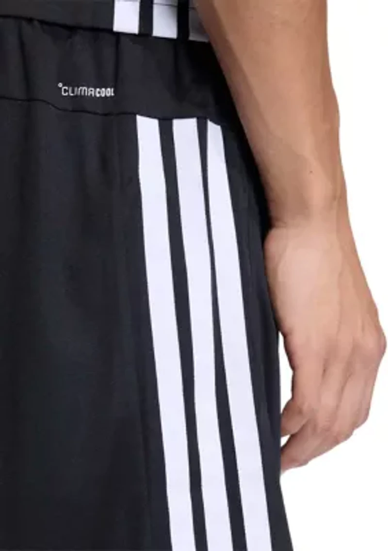 Workout Essentials Base 3-Stripes Pique 9" Shorts