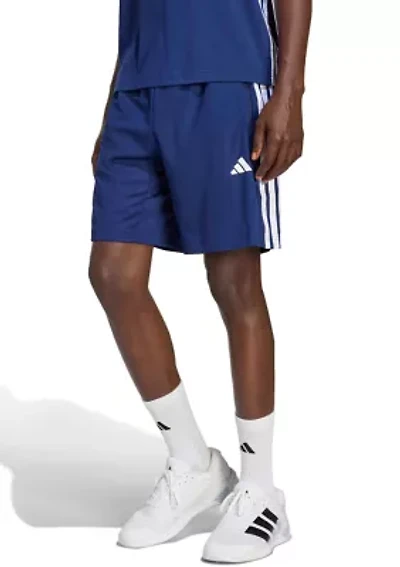 Workout Essentials Base 3-Stripes Pique 9" Shorts