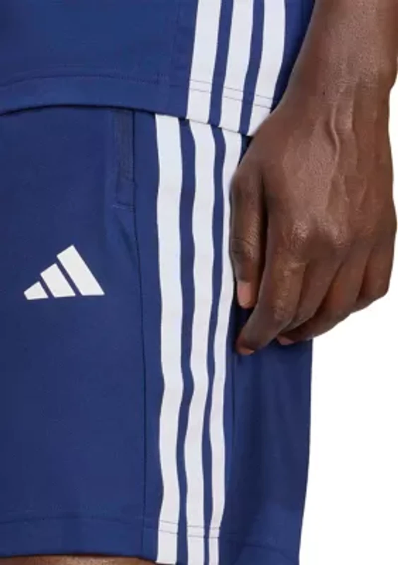 Workout Essentials Base 3-Stripes Pique 9" Shorts