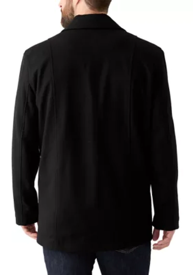 Button Front Peacoat