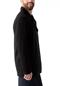 Button Front Peacoat