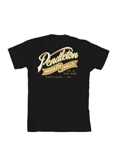 Men's Short Sleeve Ribbon Logo Graphic T-Shirt