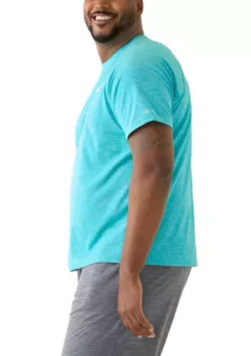 Big & Tall Short Sleeve Solid Hydro Heather T-Shirt