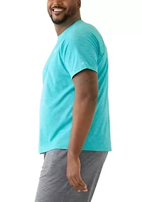 Big & Tall Short Sleeve Solid Hydro Heather T-Shirt