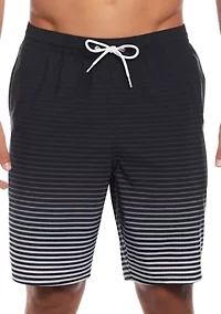 Fade Stripe 9" Volley Swim Shorts