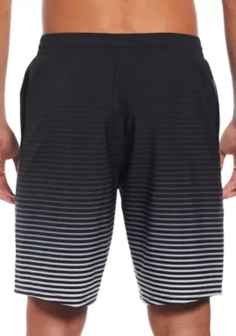 Fade Stripe 9" Volley Swim Shorts