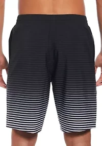 Fade Stripe 9" Volley Swim Shorts