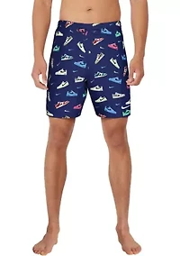 Multi Print 7" Volley Shorts