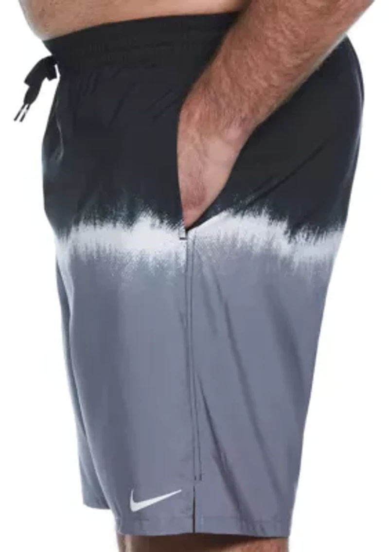 Big & Tall Ocean Merge 9" Volley Swim Shorts